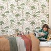 Papel Pintado para dormitorio infantil Flaner Vert de Gris