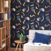 Papel Pintado Mouvement Bleu 86136617
