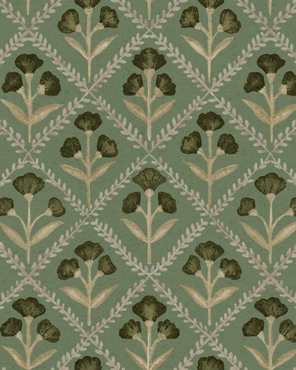Papel pintado Poppy Emerald