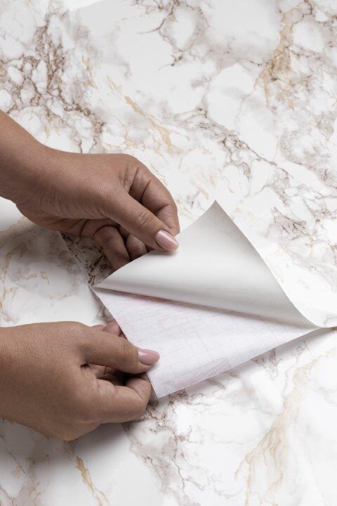 papel vinilico baño